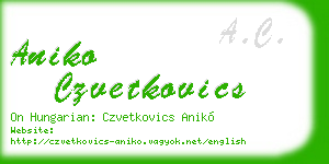 aniko czvetkovics business card